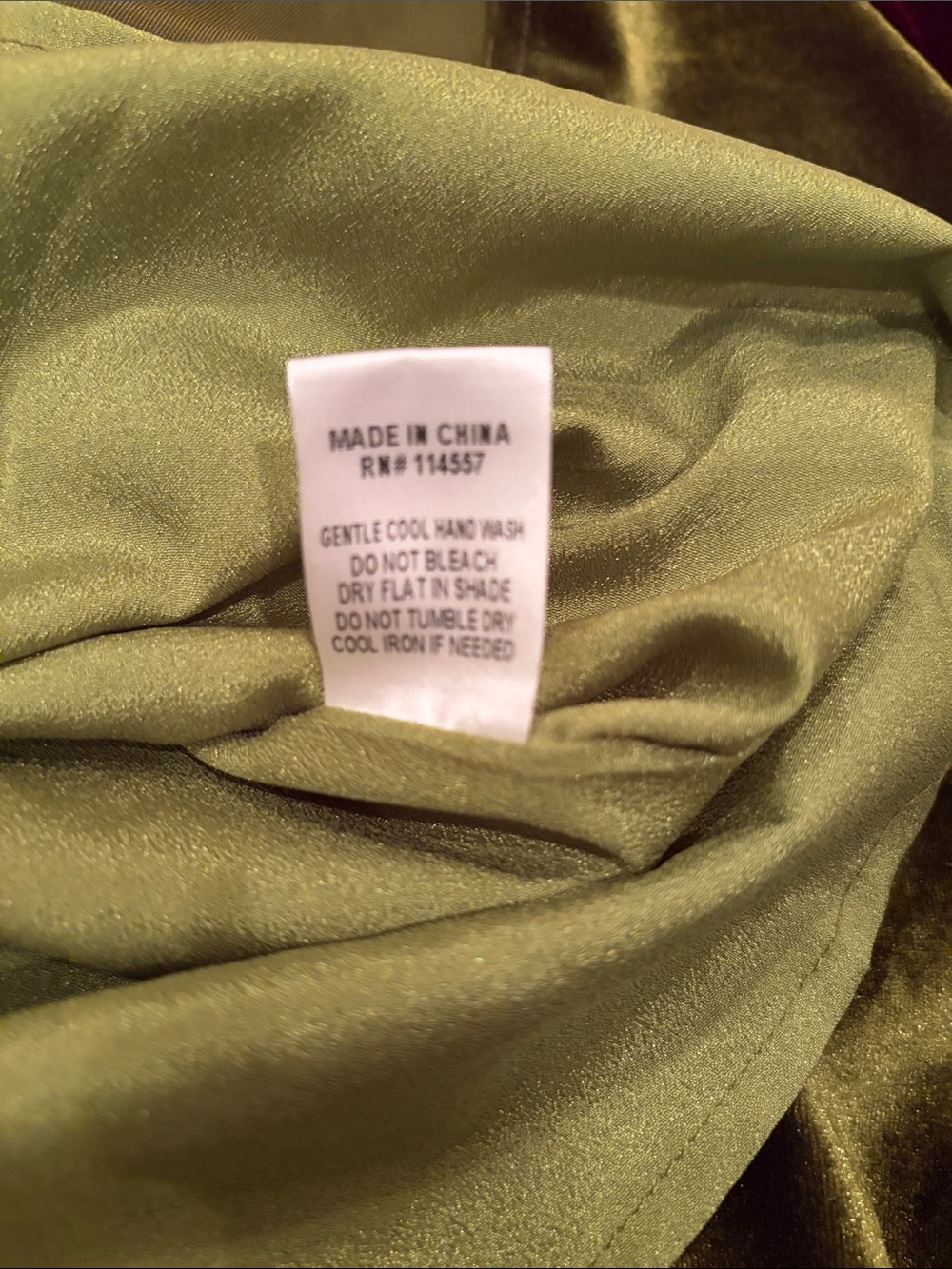 THML Velvet Olive Green Mini Dress with beautiful embroidered details. - Picture 7 of 9